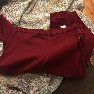 Banana Republic, Devon style skinny dark red pants